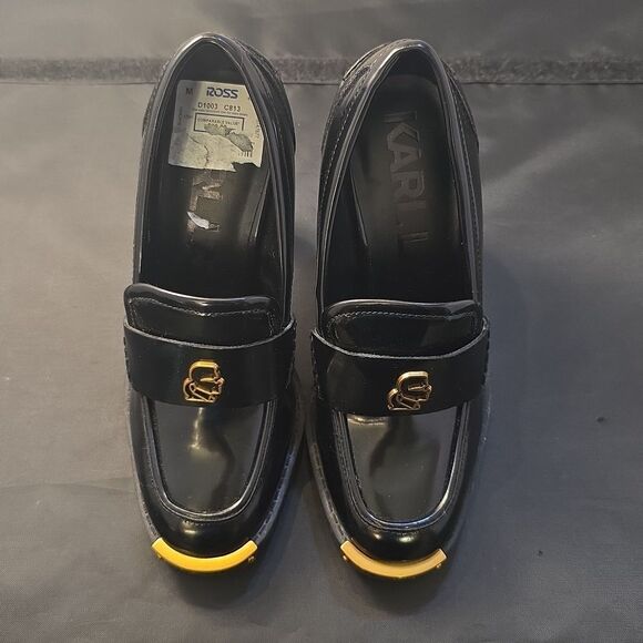 BRAND NEW KARL LAGERFELD PARIS VIRNA HIGH HEEL PATENT LEATHER SHOE - Picture 2 of 16